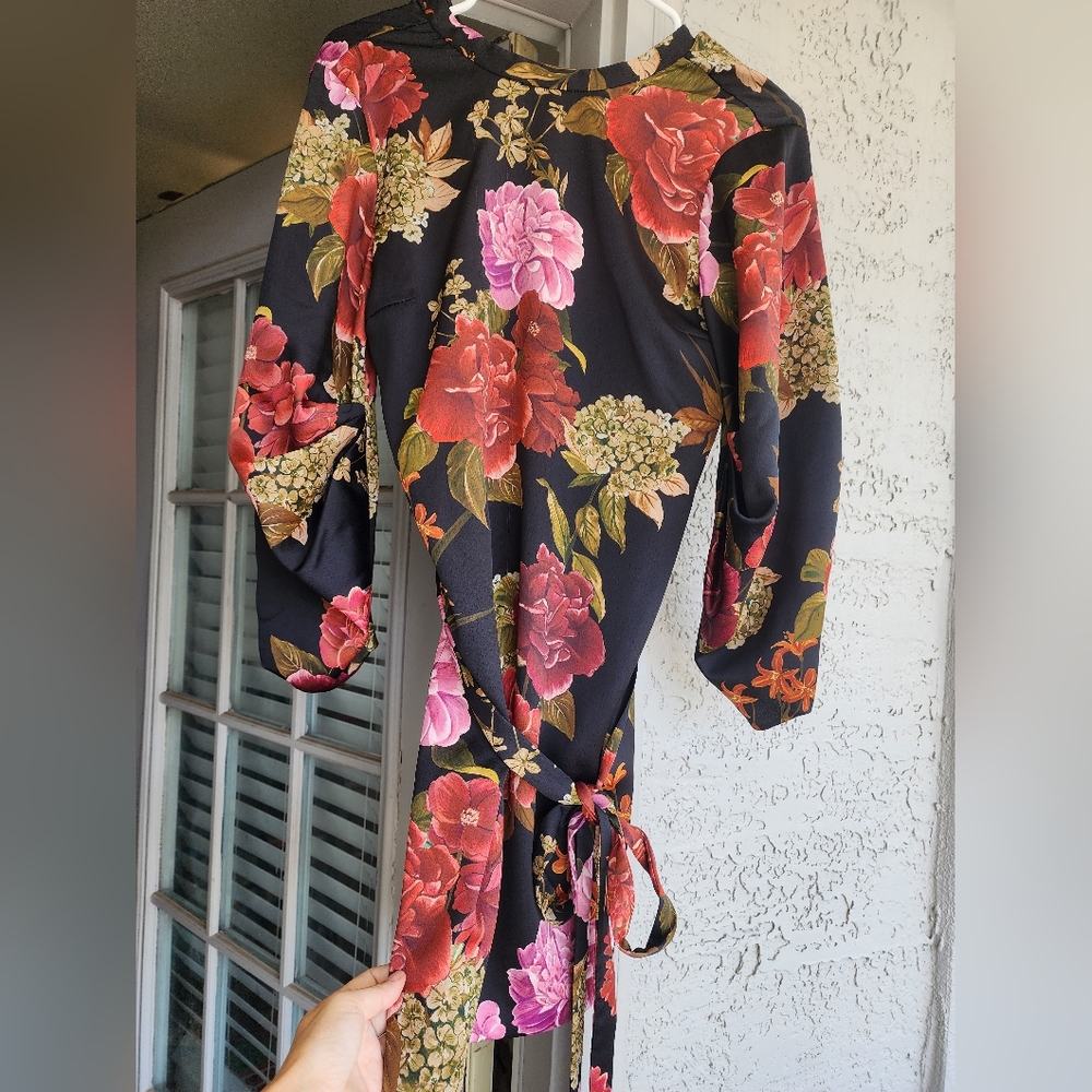 Zara Floral Print Women's Dress Sz Xs - Picture 4 of 12